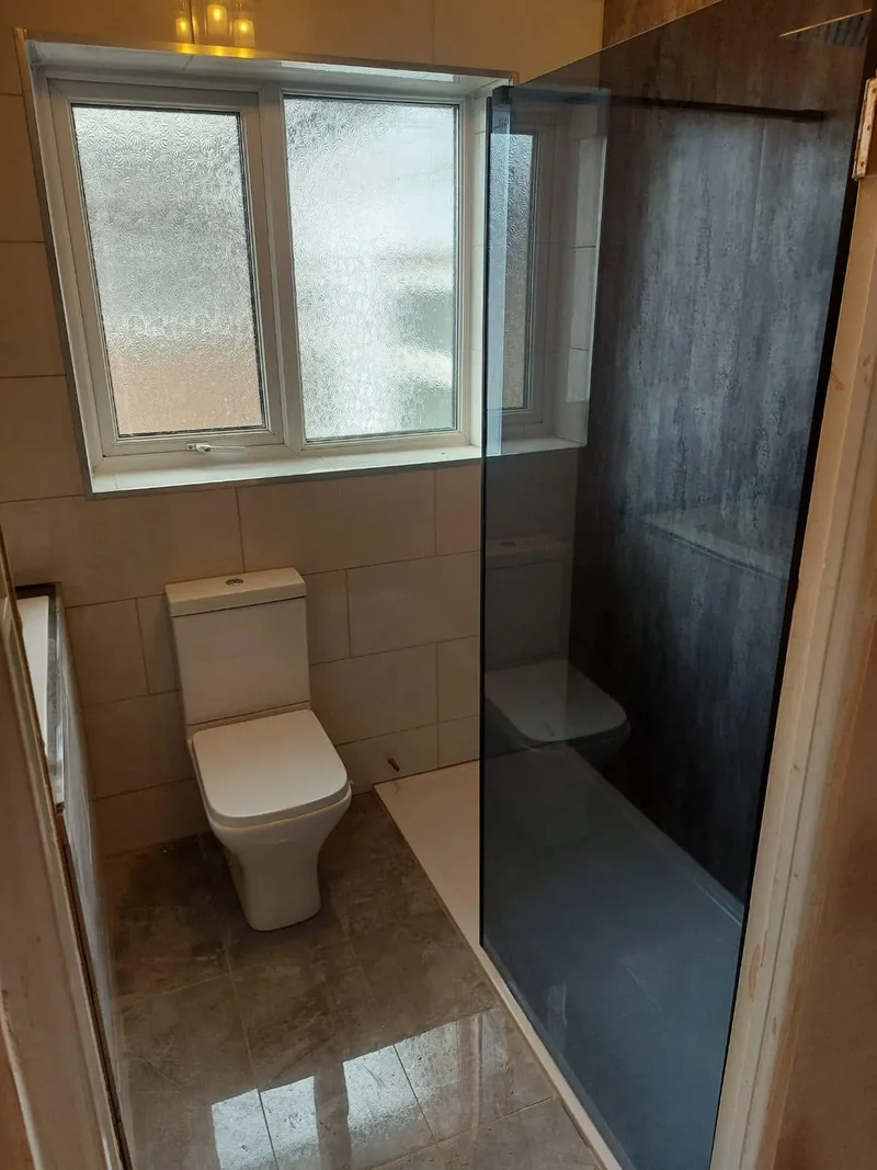 Compact shower room in Orrell, finished