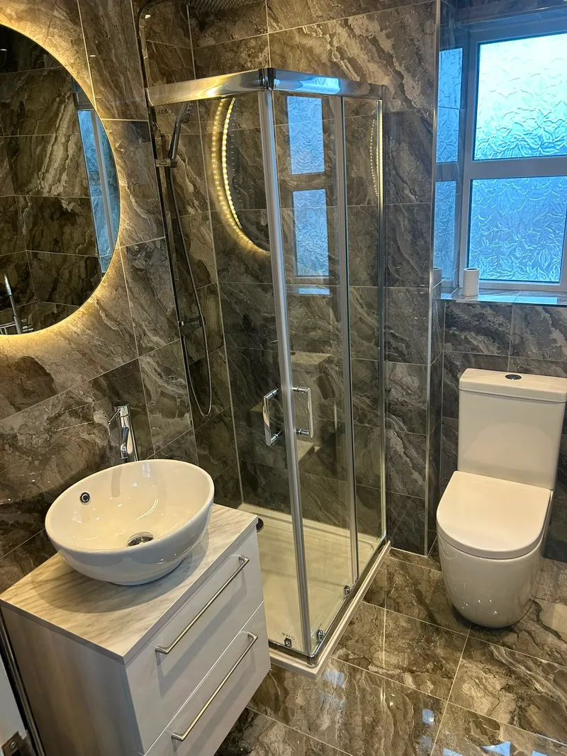 Family bathroom in Standish, finished
