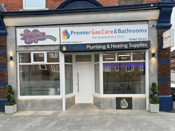 Premier Gas Care shopfront at 434 Ormskirk Road, Wigan